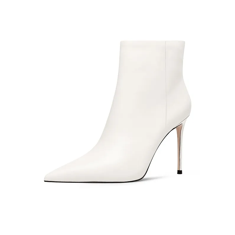 JOOC Ankle Boots Women's Elegant White/Classic Black