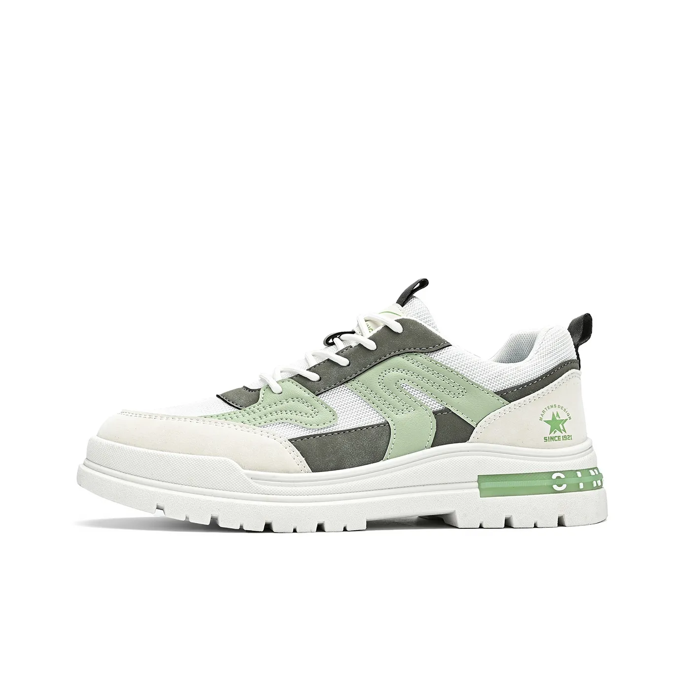 Binary Ankle Boots Low Top Men's White Green