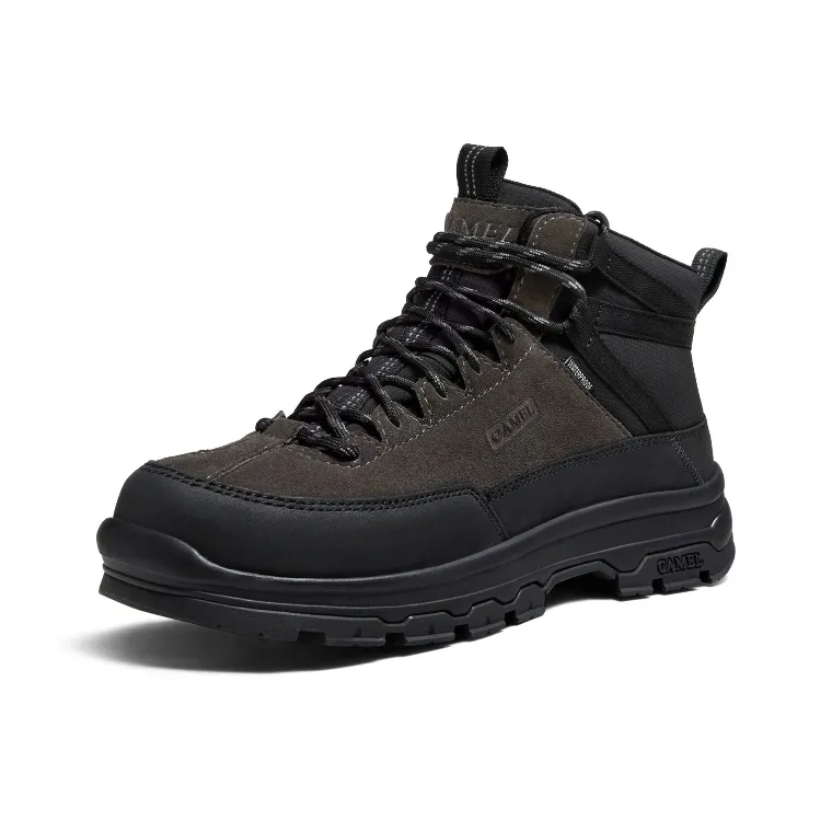 CAMEL Wear-Resistant Slip-Resistant Short Outdoor Boots Men's Black Umber