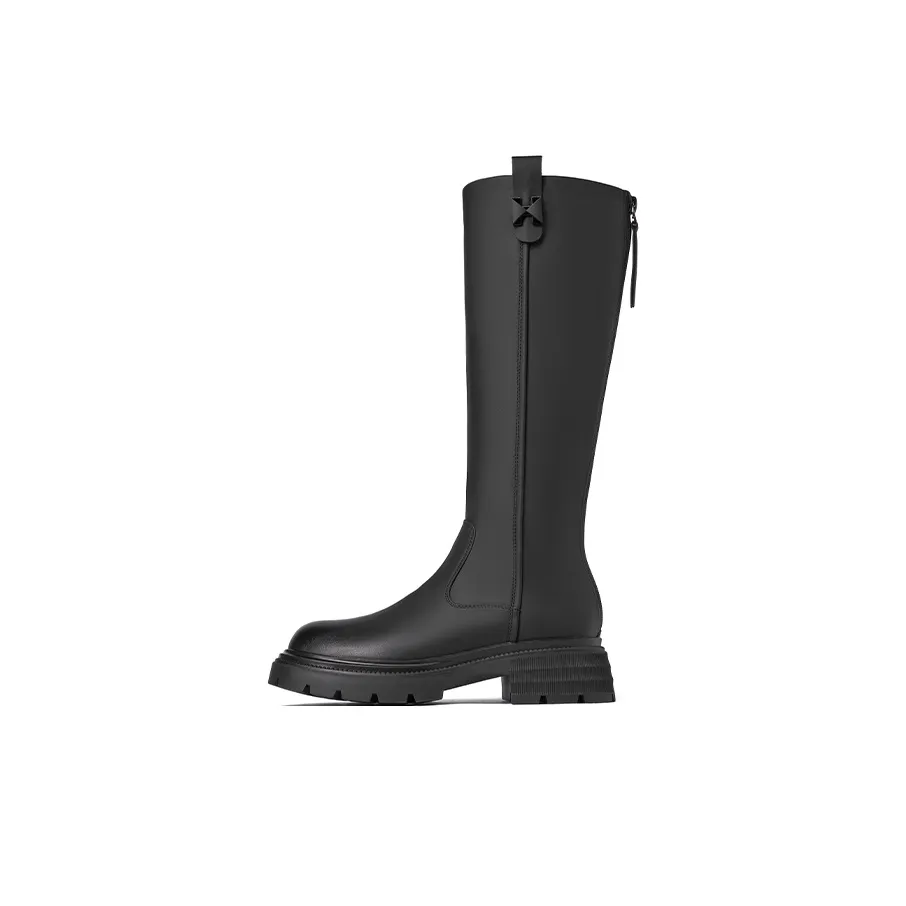JOSINY Josiny Fleece-Lined Knee-High Boots 4.5cm Women's Black
