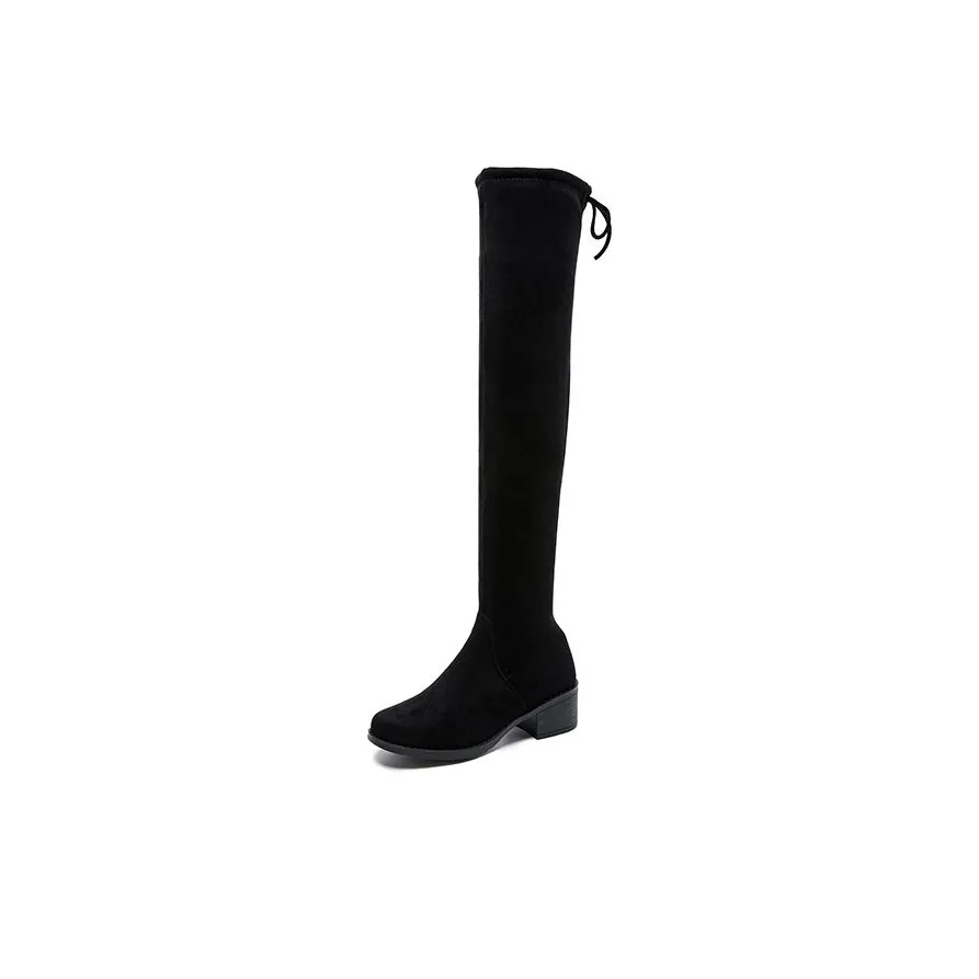 Shoe Cabinet Floral Language Over-the-knee Boots 5 Cm Women's