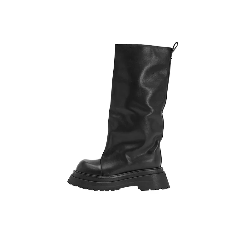 URBAN REVIVO Knee-high Boots 4.8cm Women's Black