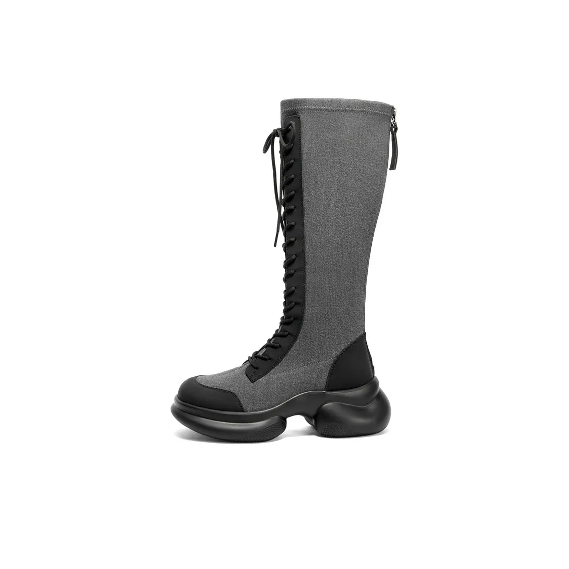 Белль Колено Высокие сапоги 5,5CM Женские Серые