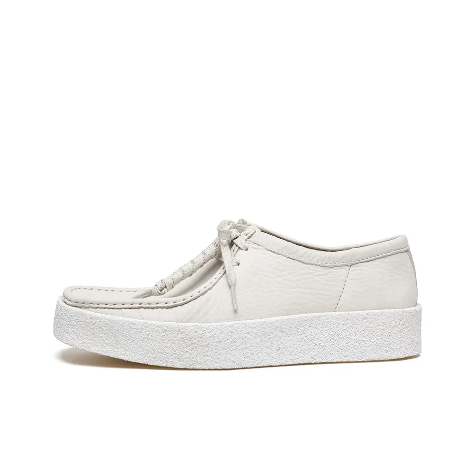 clarks Wallabee Cup White Nubuck Women's