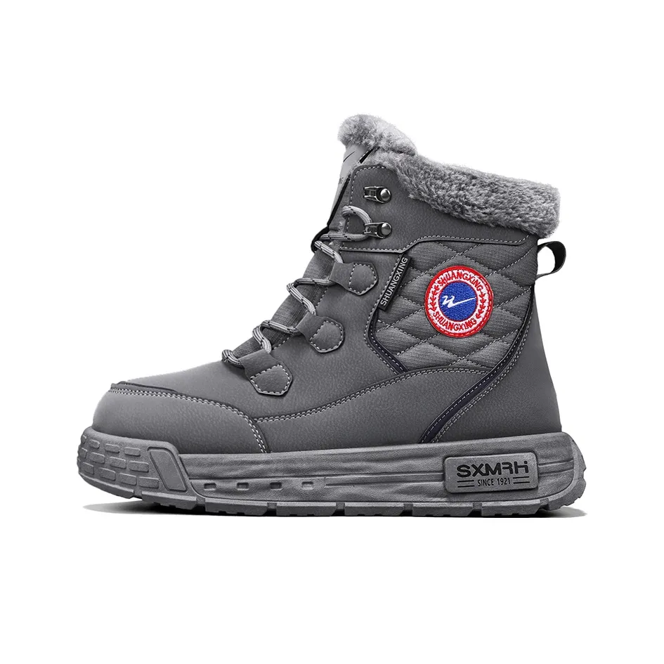 Binary Knee High Martin Boot Platform Men's Gray