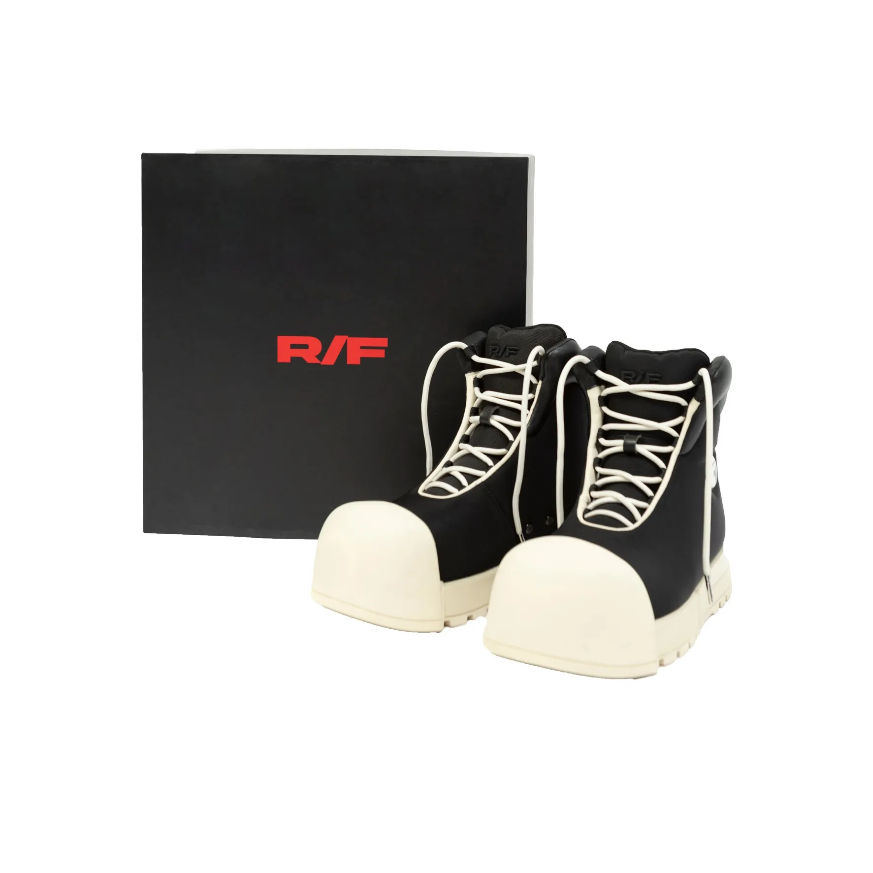 ROCKSTA x FVVO Ankle Boots Unisex Black White