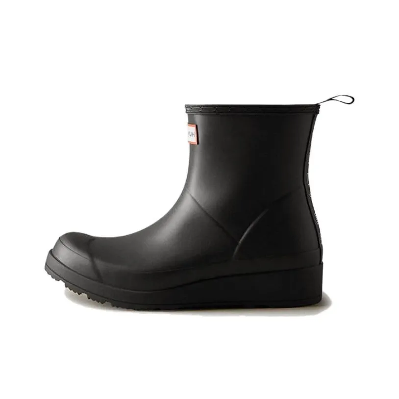 HUNTER Waterproof Rain Approach Boots Women's Black Dial With White Logo Color