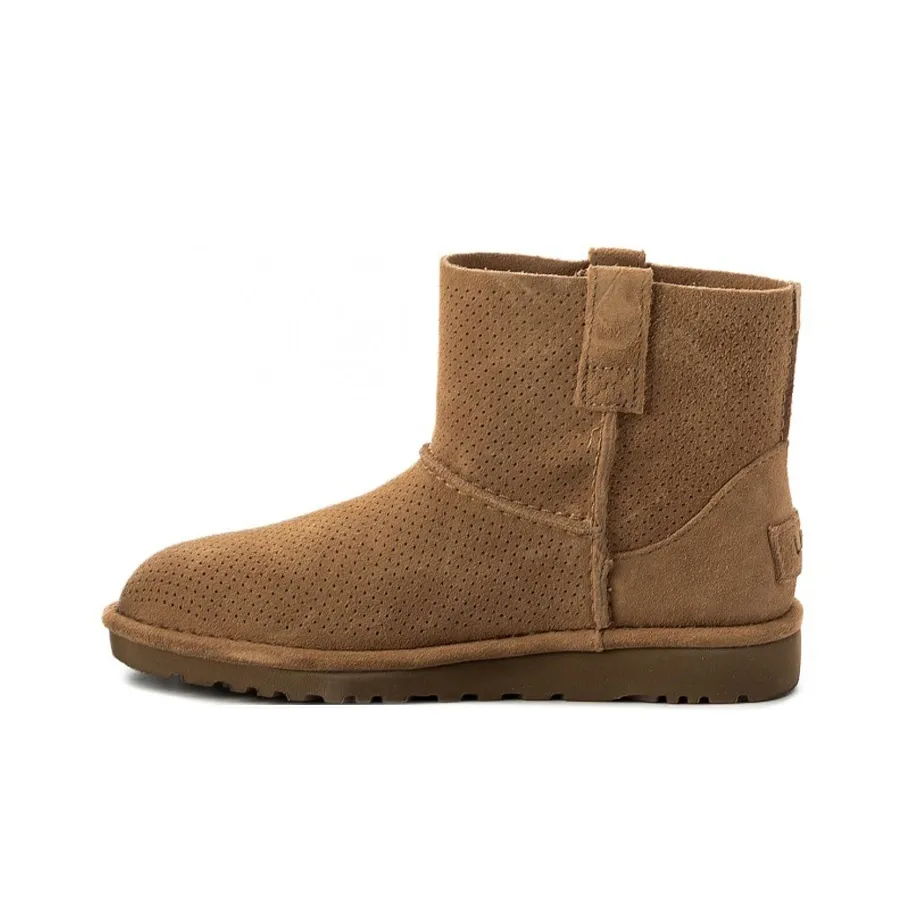 UGG Классический Без подкладки Мини Perf Теплоизоляционный Покрытие Короткий Снегокат Женские Светло-коричневый