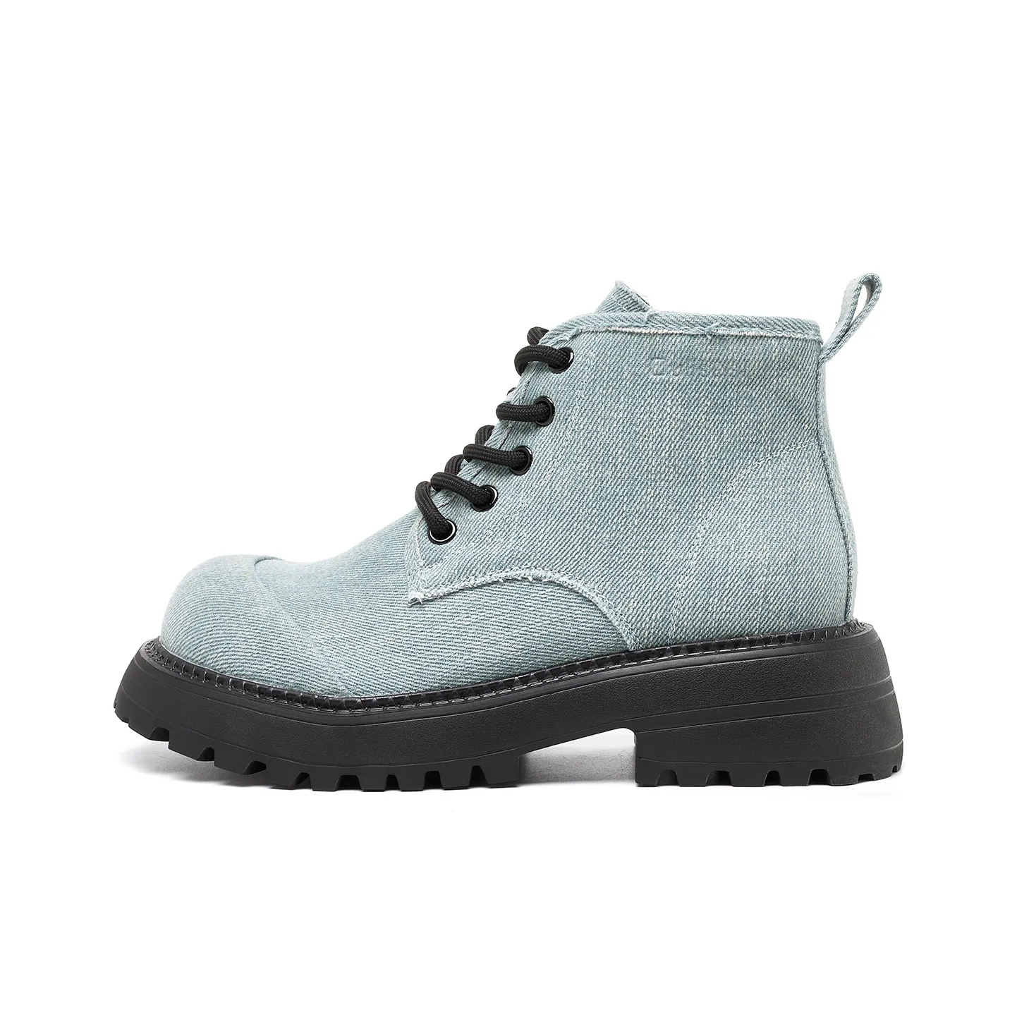 OULISASI Короткий Мартин Ботин Женские Джинсовый Синий