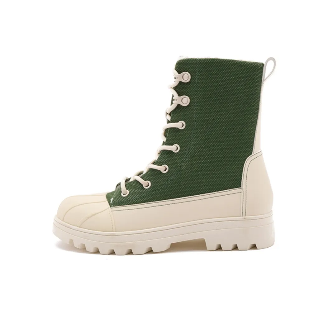 Native Shoes Jimmy 4,0 Explorer Series Outdoor Цвет Blocked Высокий Топ Утка HUNTING Ботинки Martin Boot 4CM Unisex Зеленый