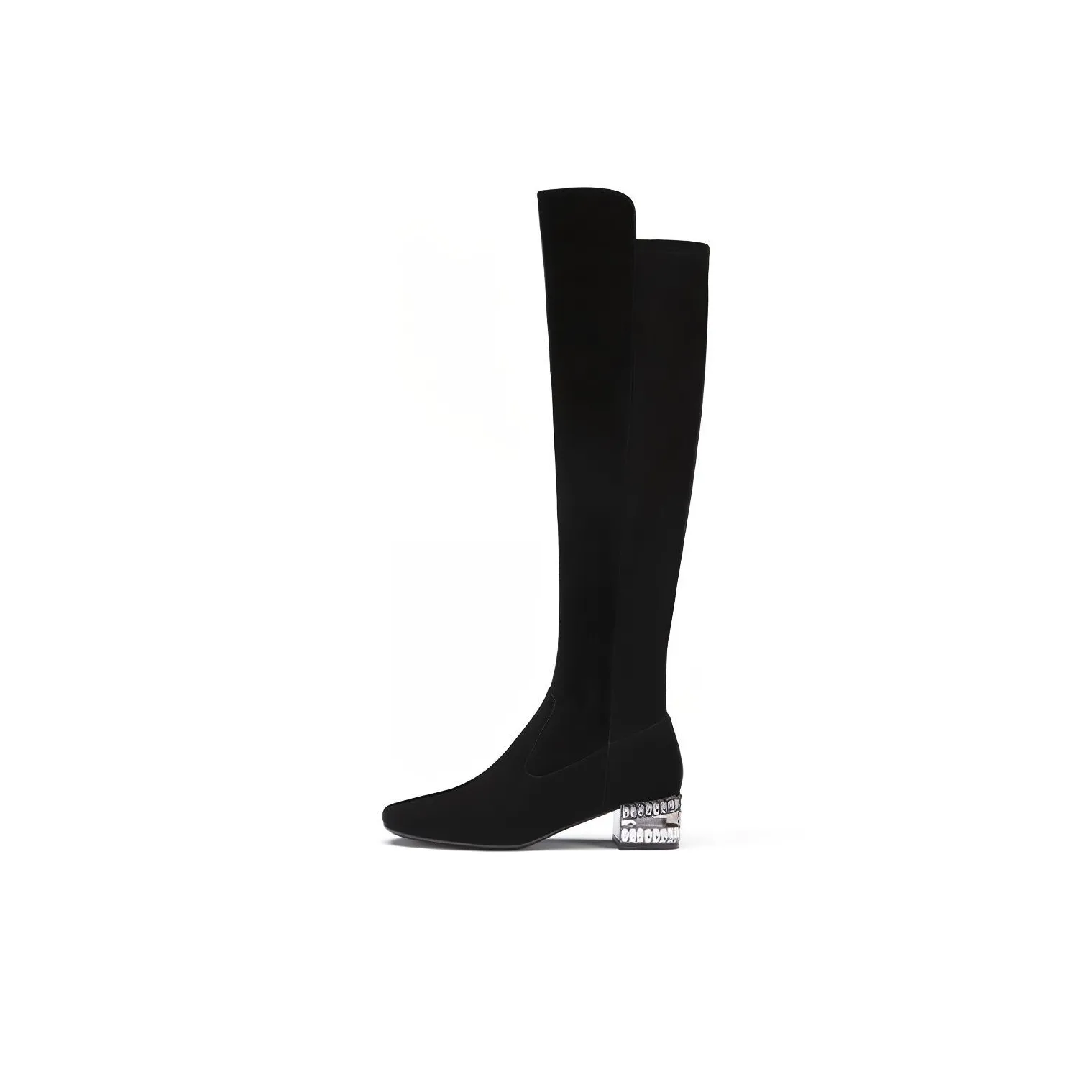 73Hours Ending Genie Knee-high Boots 4.5cm Women's Black