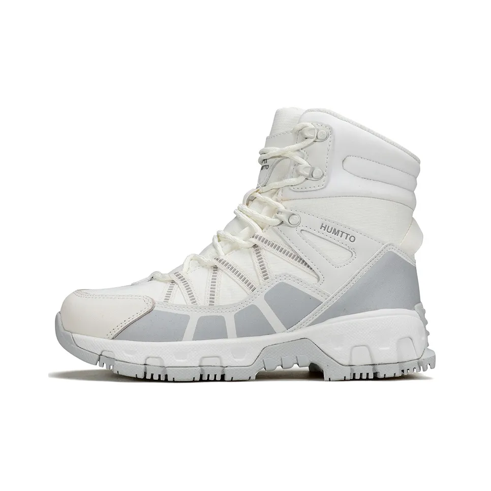 HUMTTO Термическое Амортизирующее Покрытие Короткий MID Ботинки для снега Женские Слоновая кость