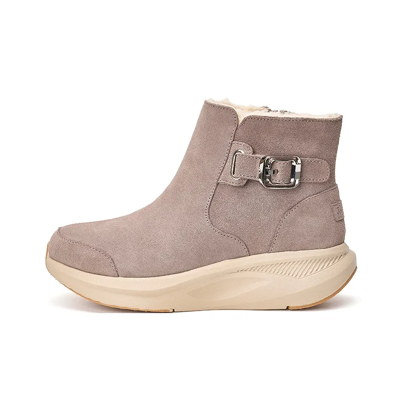 Joy Mario Термический Увеличивающий Высоту Противоскользящий Короткий MID Ботинки для снега 4CM Женские