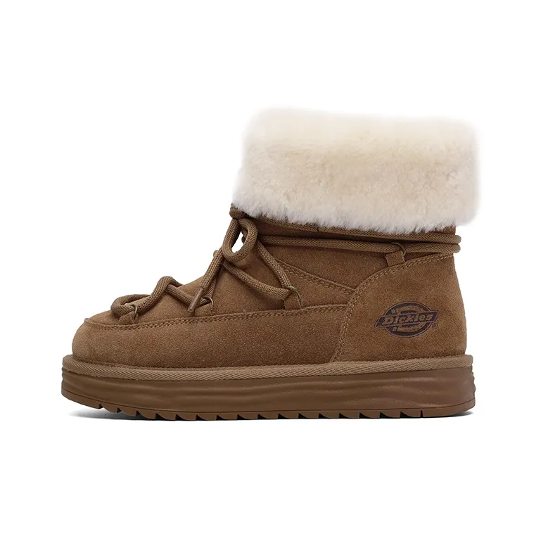 Dickies Warm 14cm Snow Boots Women's Yellow Brown