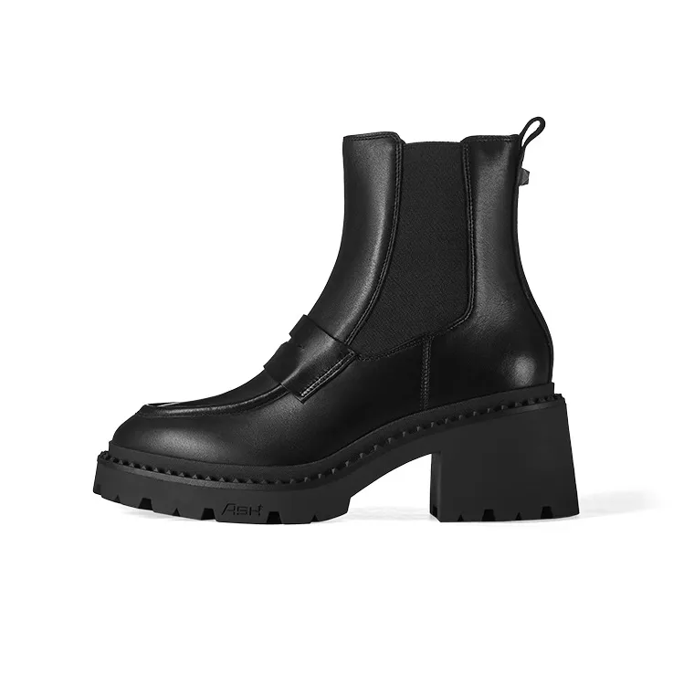 ASH NASTY Collection Short Chelsea Boots Women's Black