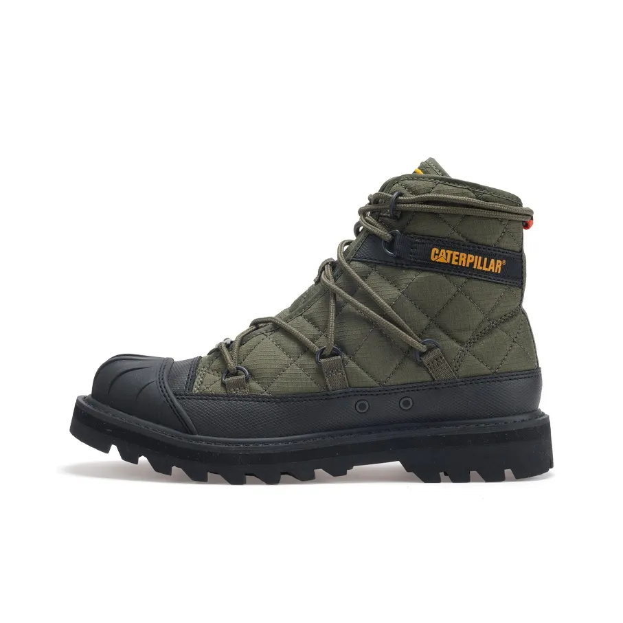 Nigel Cabourn x CAT Omaha Alt Lace Wear Resistant Slip Resistant Short Outdoor Boots High Top Unisex Khaki Green