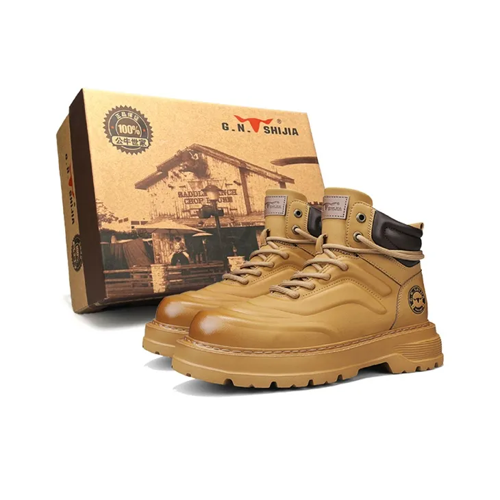 G.N.SHIJIA Короткий ботинок Martin 5,5 см мужской цвет шмеля