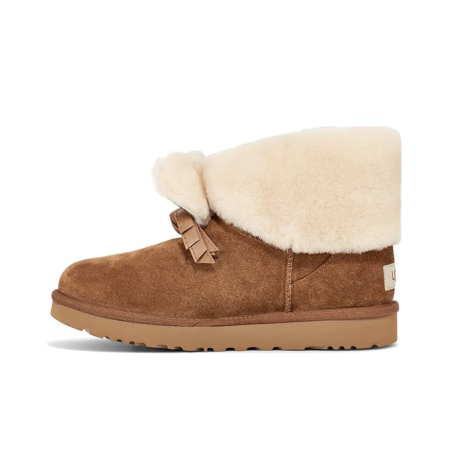 UGG CLASSIC MINI Термостойкие ботинки для снега женские каштаново-коричневые