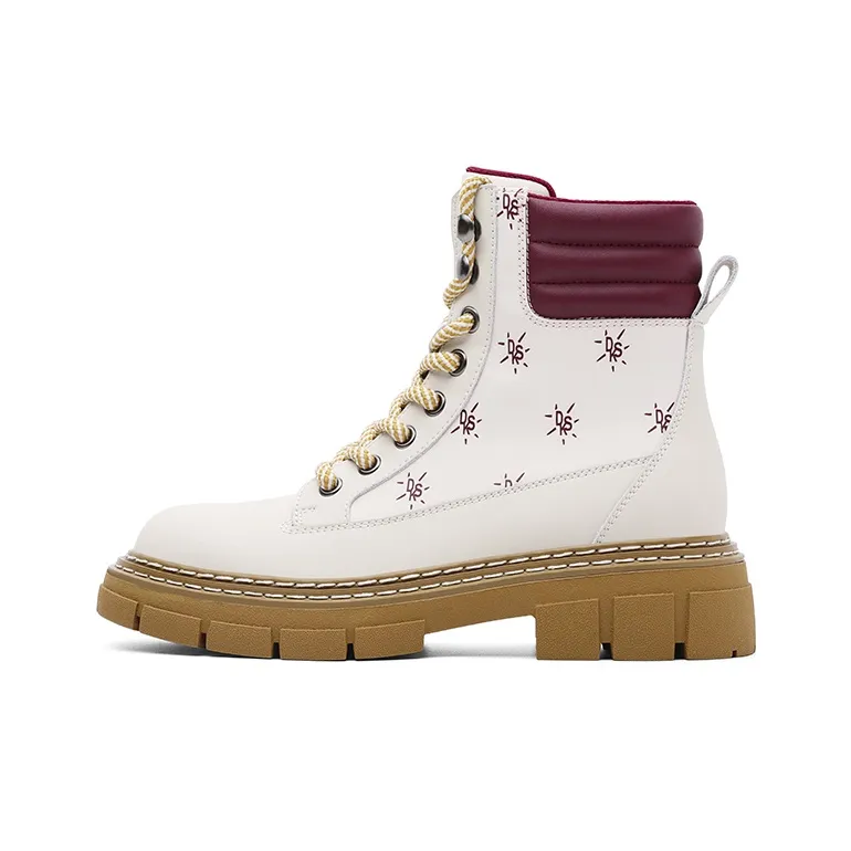 Dickies Британский Удобный и Универсальный Мартин Ботин Женские Экрю