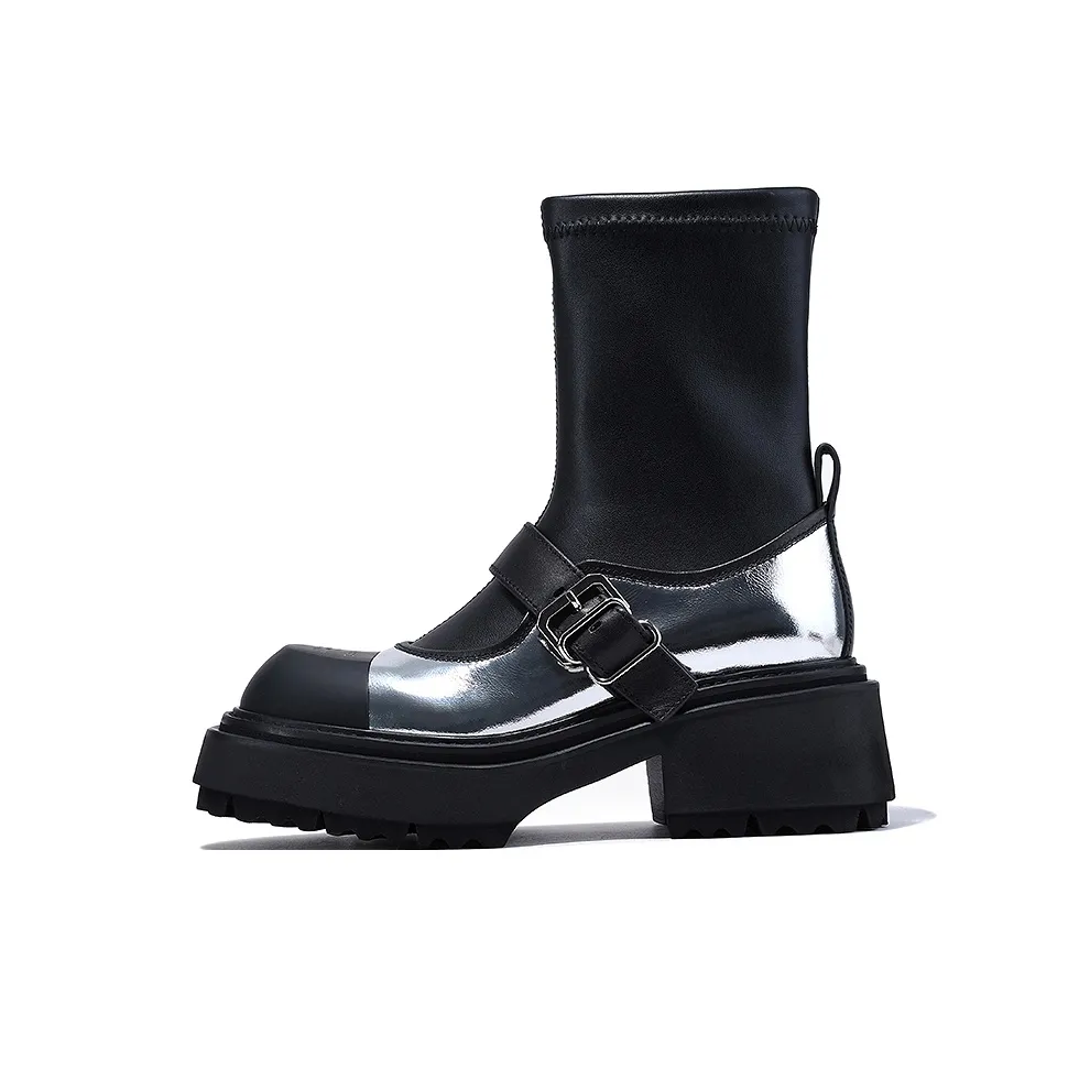 BELLALILY Ankle Boots Women's Black/Silver