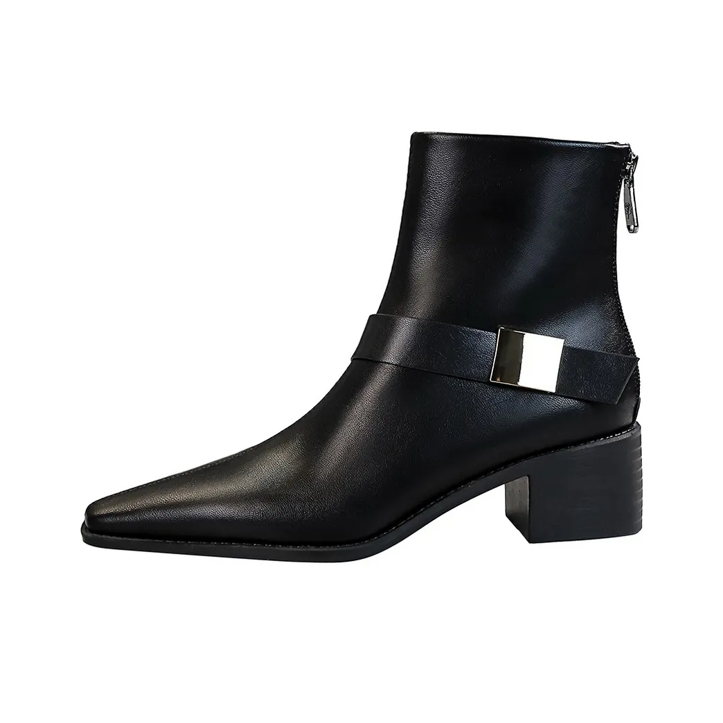 Bamiti As if treading on level ground Ботильоны 4CM Женские Черный