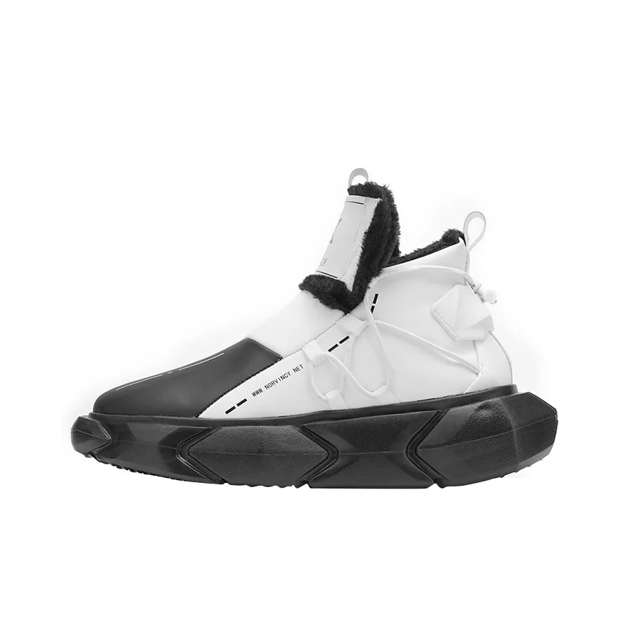 NORVINCY Snow Boots Unisex Black White