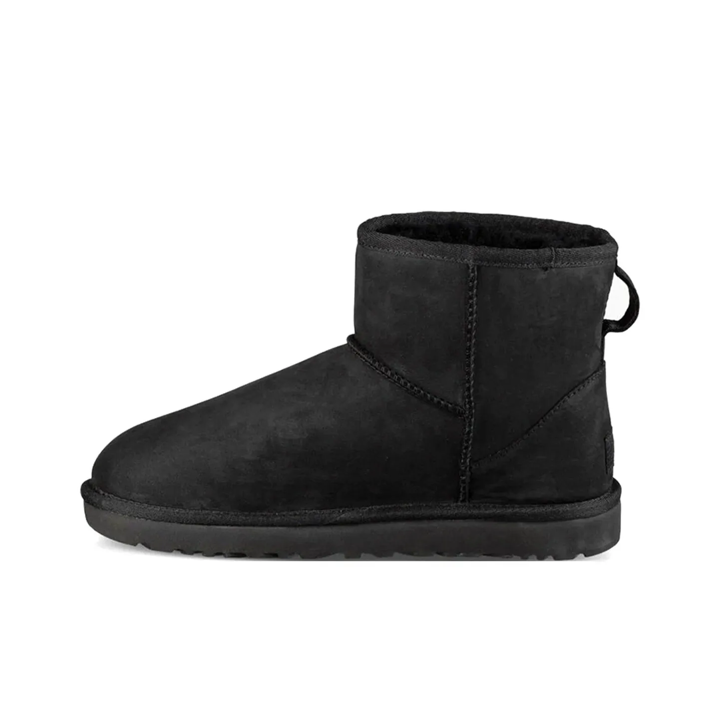 UGG Classic Mini Leather Snow Boots Black Women's