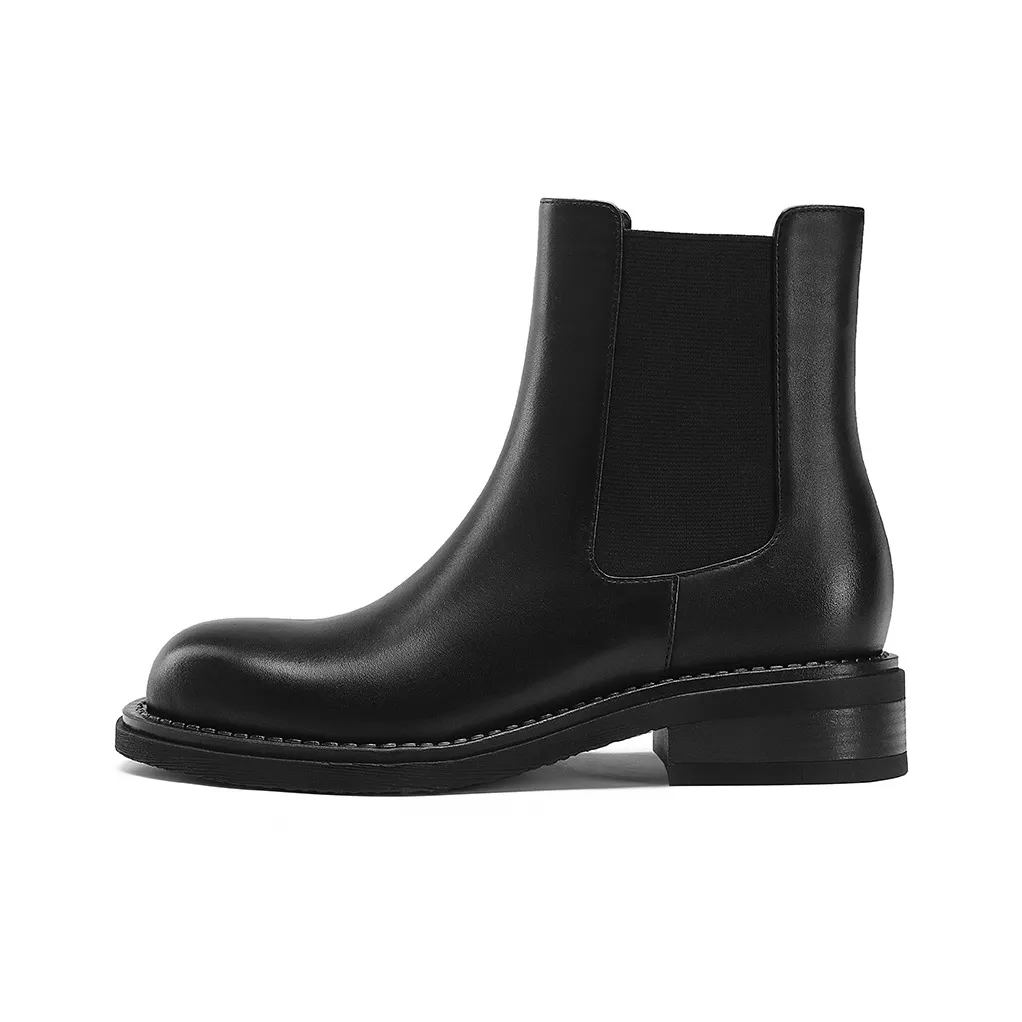 BOSSSUNWEN Short Chelsea Boots 4cm Women's Black