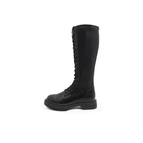 SEMIR Женские высокие сапоги до колена, черные