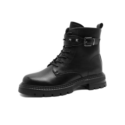 SEMIR Мартинсы Черные Женские