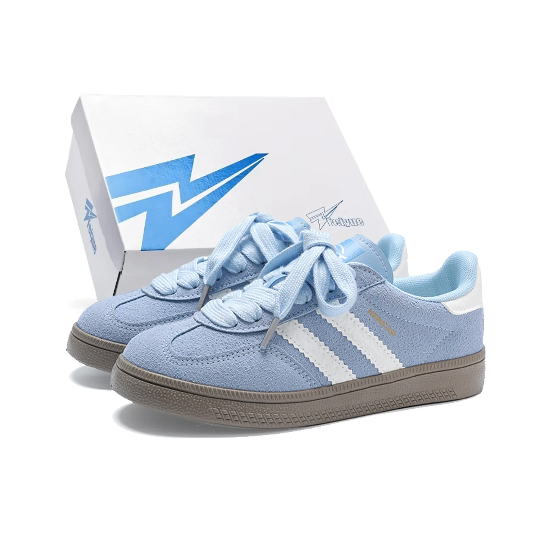 Dafu leaps forward German Army Trainers Women's Low Top Light Blue
