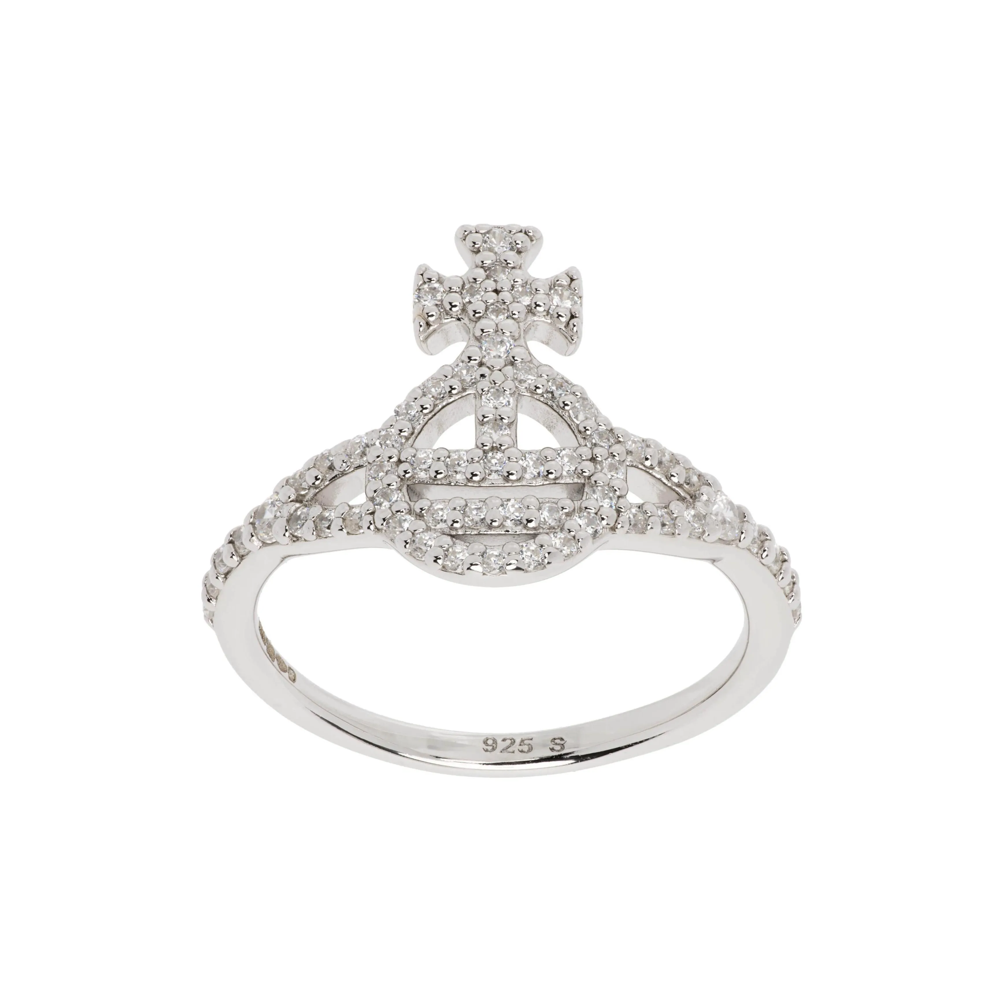 Vivienne Westwood Crystal 925 Recycled Silver Rings Men's Silver
