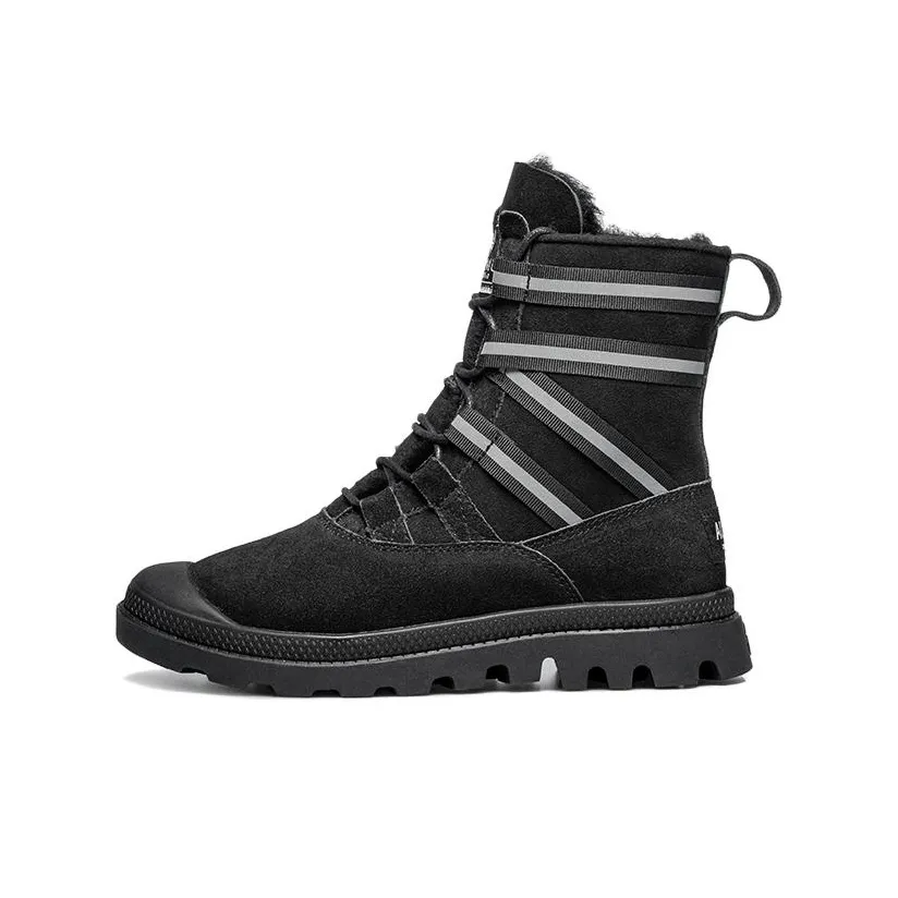 AU MU Короткий Мартин Ботин Женские Черный