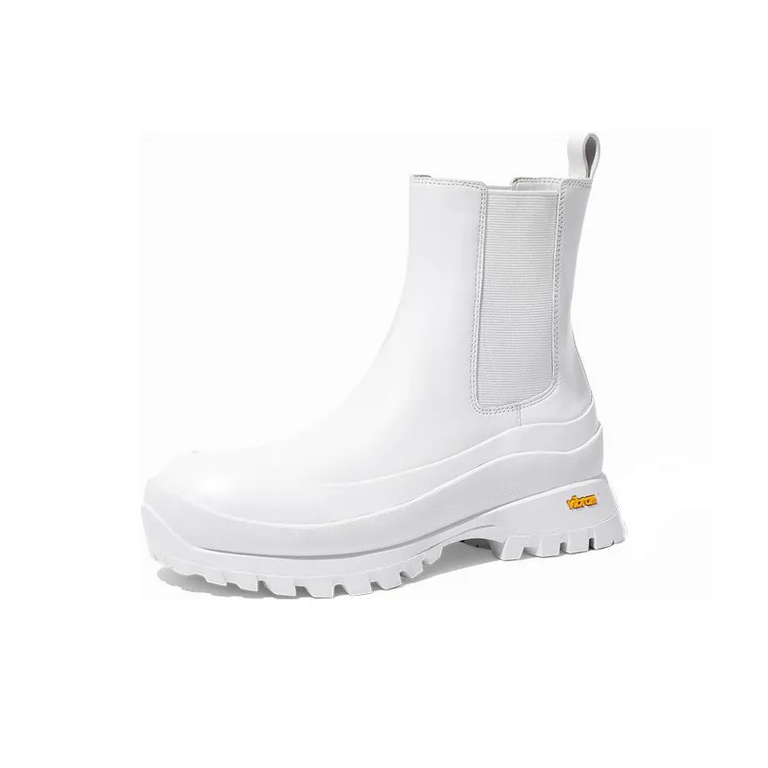 ZSAZSAZSU Crew Chelsea Boots 5.5cm Women's White