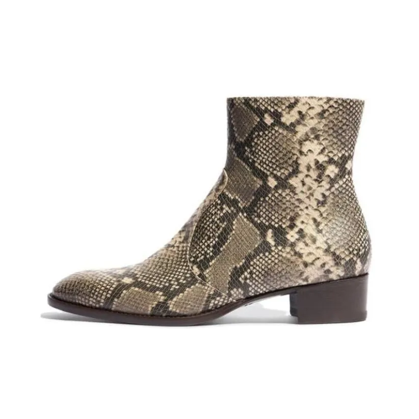 SCAROSSO Warren Python print Chelsea Boots