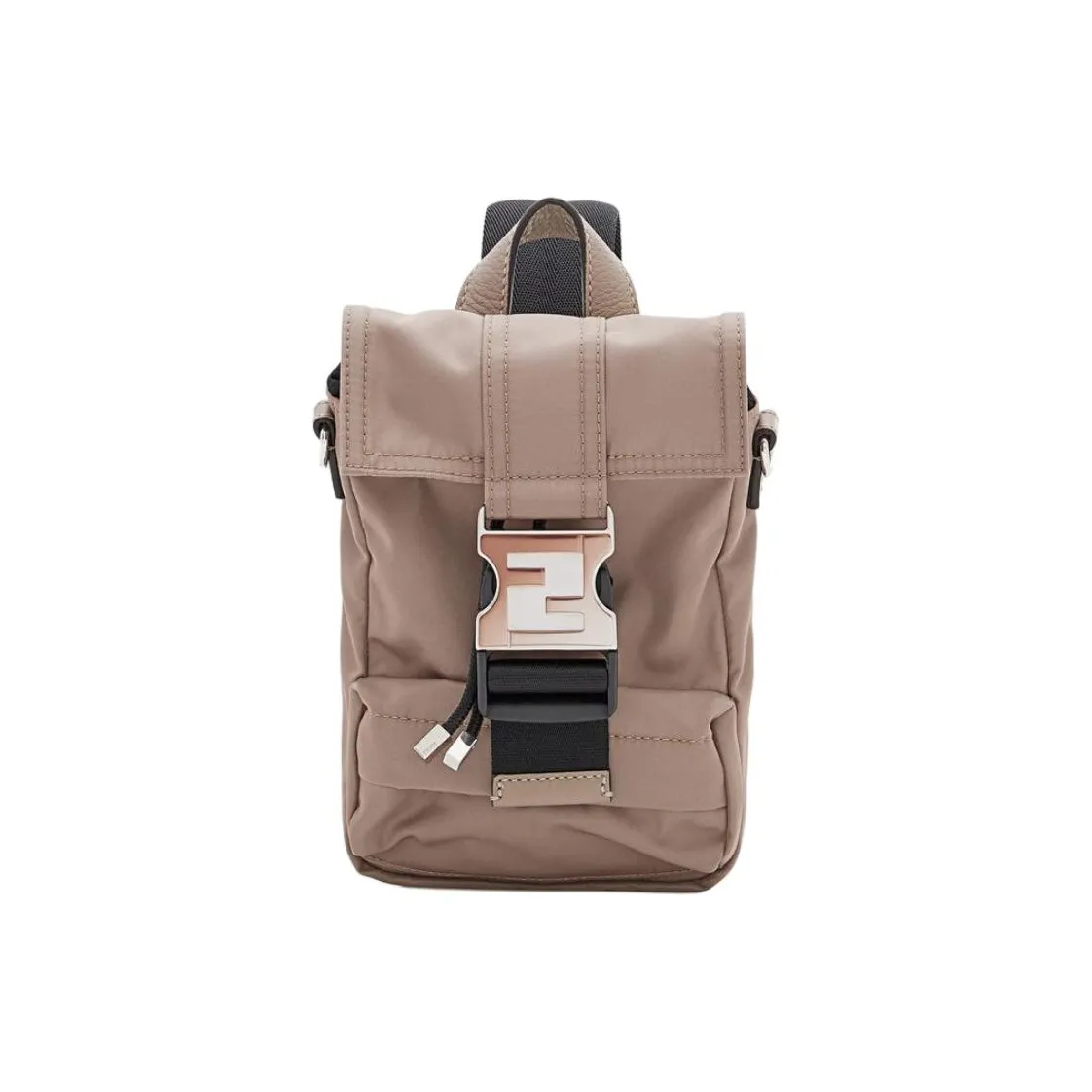 FENDI Nylon Polyester Backpack, Sling Bag Mini Men's Beige