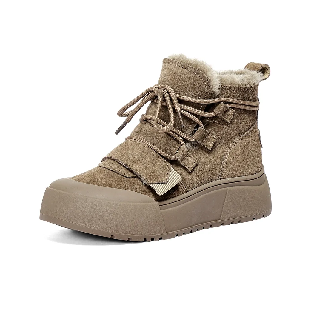 C°BANNER Short Mid Calf Snow Boots Women's Olive Green