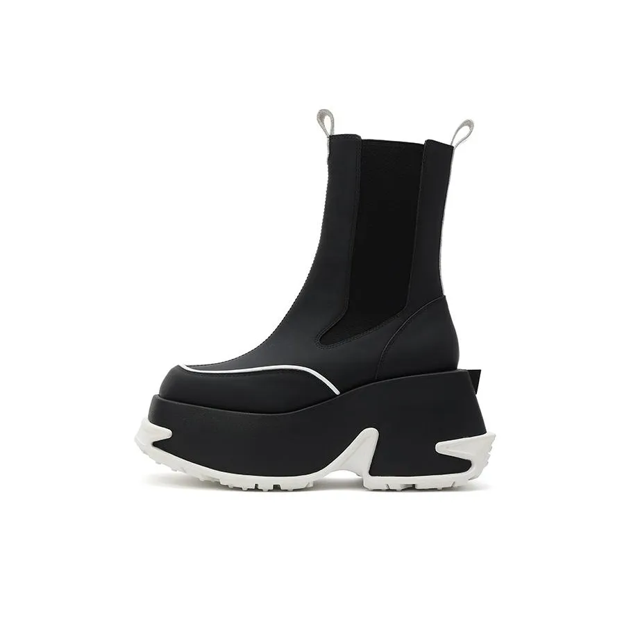 DAPHNE LAB Candy Series Crew Chelsea Boots 9.5cm Women's