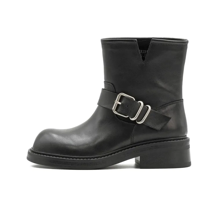 Little Sue British Style Trendy Fall And Winter Streetwear Biker Boots Ankle Boots Women's