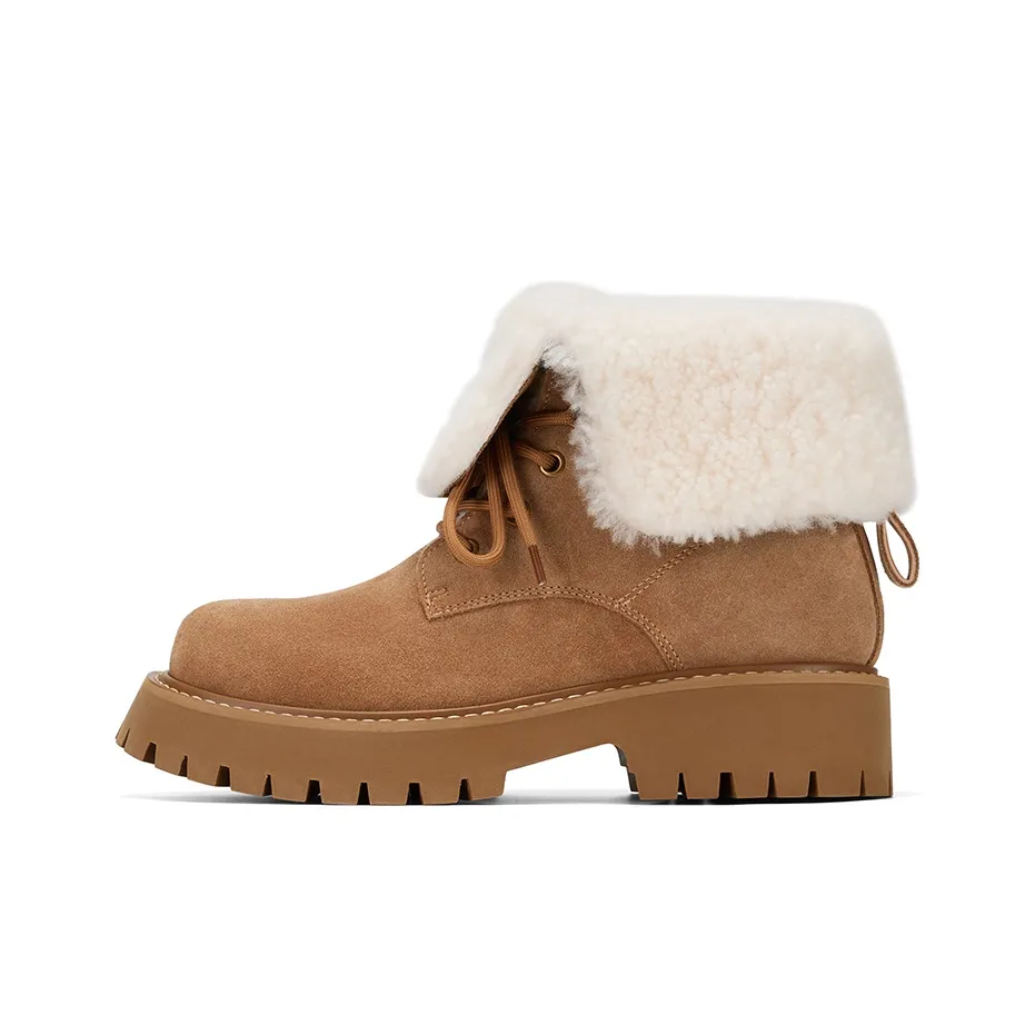 GG CC Термический Comfort Амортизация Увеличение Высоты Устойчивость к Износу Противоскользящий Короткий Сноубутсы Женские Хаки