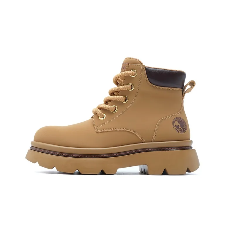 FAIRWHALE Желтые ботинки Martin Boot с платформой 12 см мужской