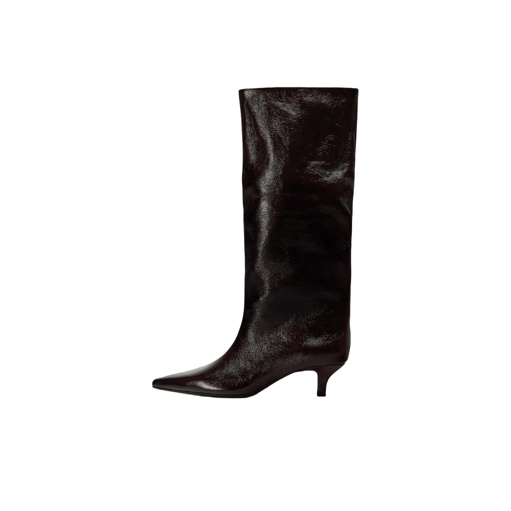 ZARA Колено Высокие сапоги 4,5 см Женские Красные