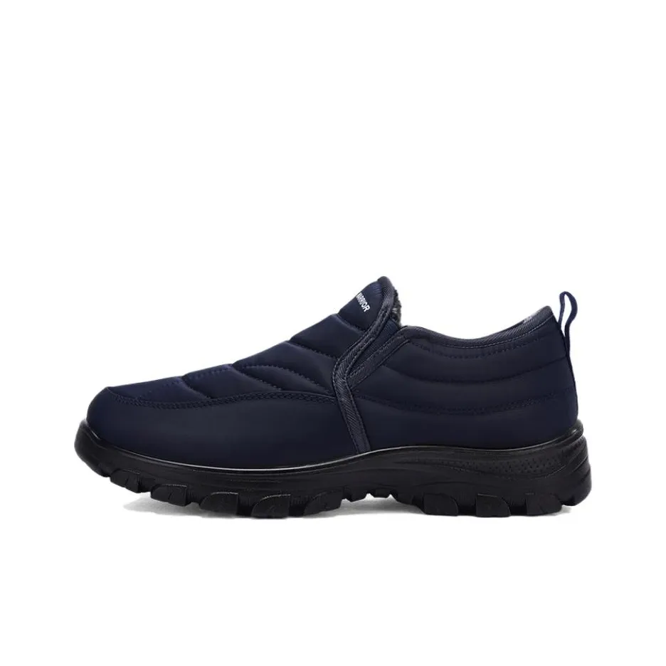 Warrior Durable Warm Ankle Length Snow Boots Men
s Navy Blue