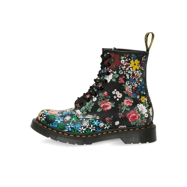 Dr.Martens 1460 Короткий Мартин Ботинок Женские Черный Белый
