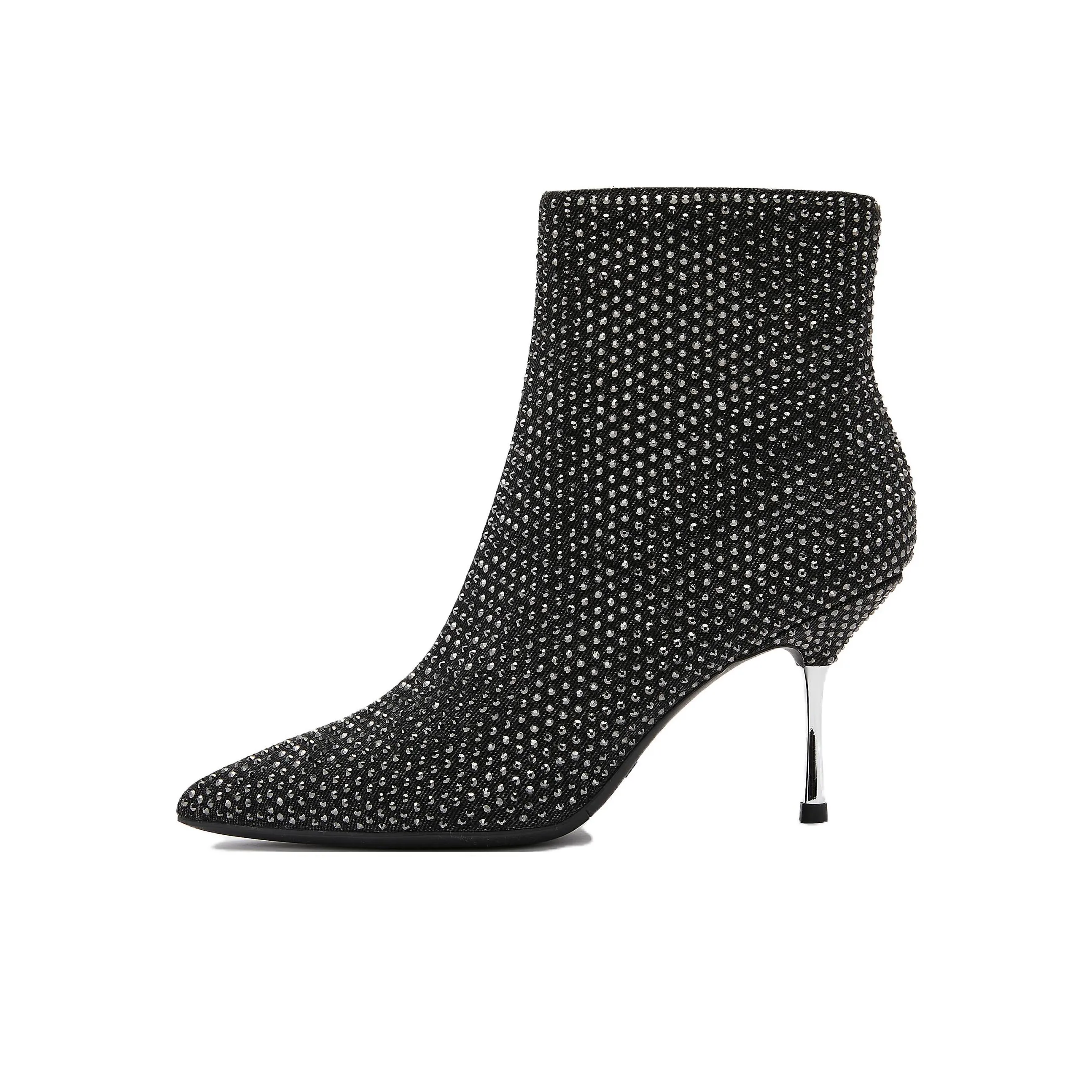 Staccato Ankle Boots 8cm Women's Galaxy Black