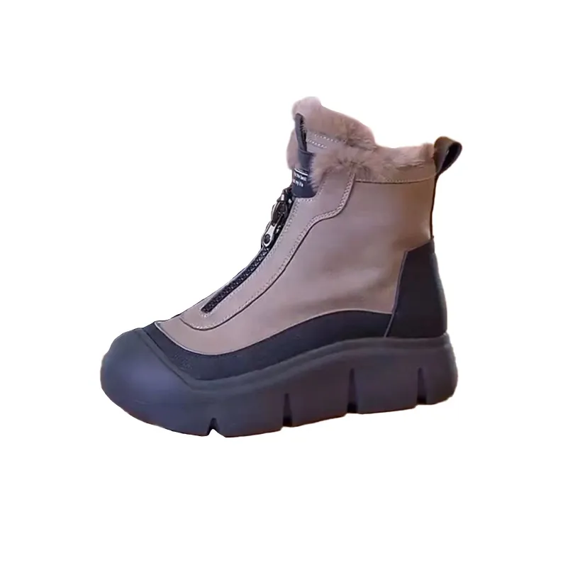 REIHUNG Термический Водонепроницаемый Устойчивый к Износу Увеличивающий Высоту Низ Резистентный Короткие Снежные Ботинки Женские