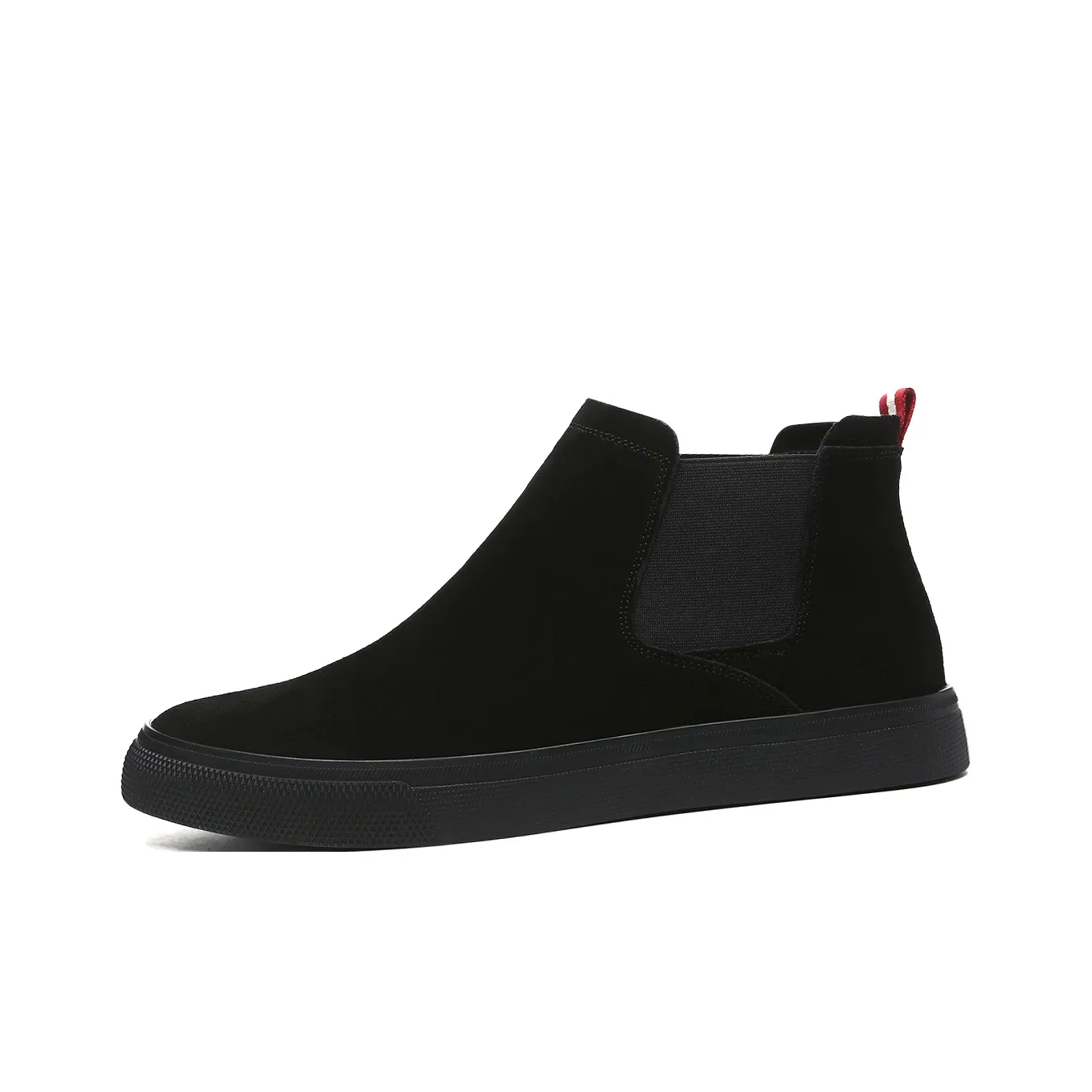 LUOGOKS Short Chelsea Boots Men Black