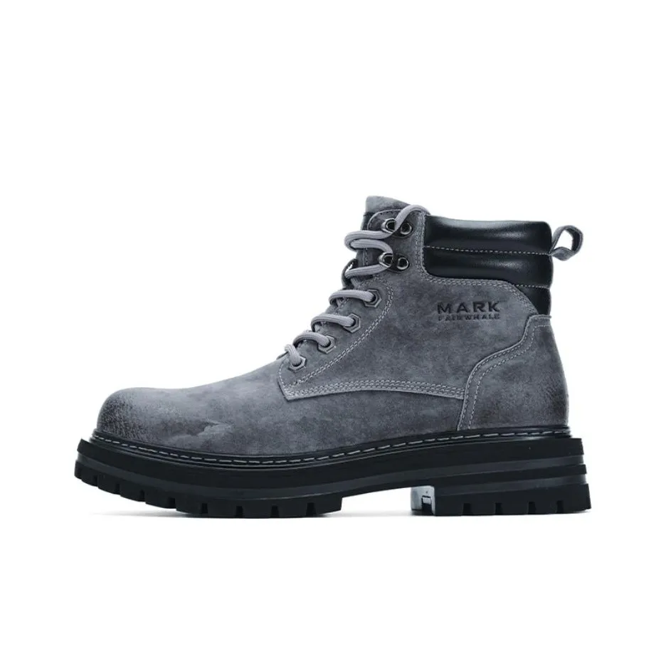 FAIRWHALE Желтые ботинки 12 см Мартин Boot Платформа Мужской Дымчато-серый
