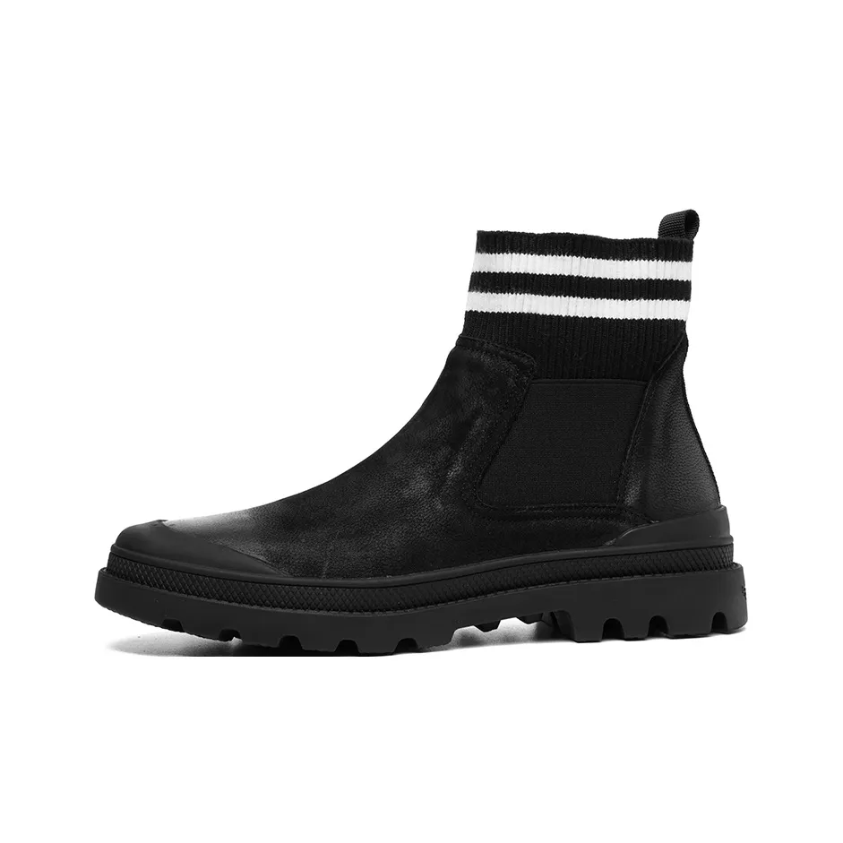 YEDANI Short Chelsea Boots events Men's Black