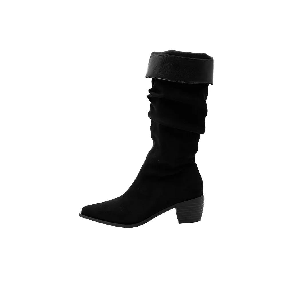 WESTLINK Женские высокие сапоги на колено черные